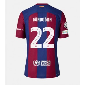 Barcelona Ilkay Gundogan #22 Koszulka Podstawowych 2023-24 Krótki Rękaw